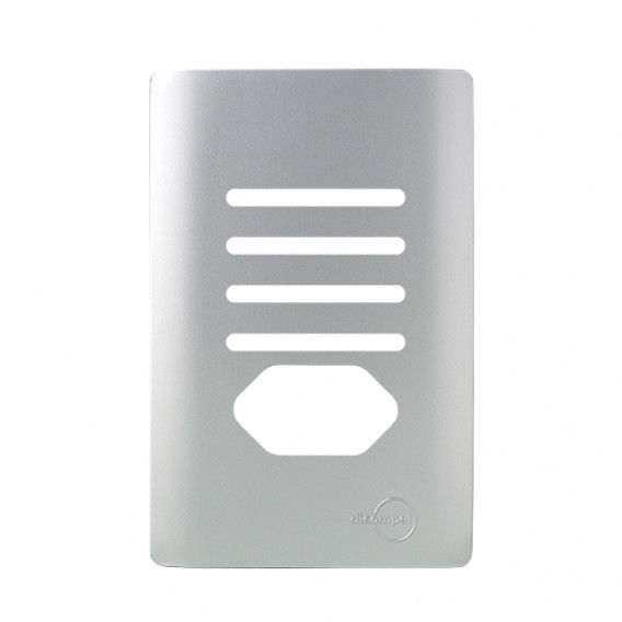 Placa p/ 4 Interruptores + tomada 4x2 - Novara Prata Placa p/ 4 Interruptores + tomada 4x2 - Novara Prata